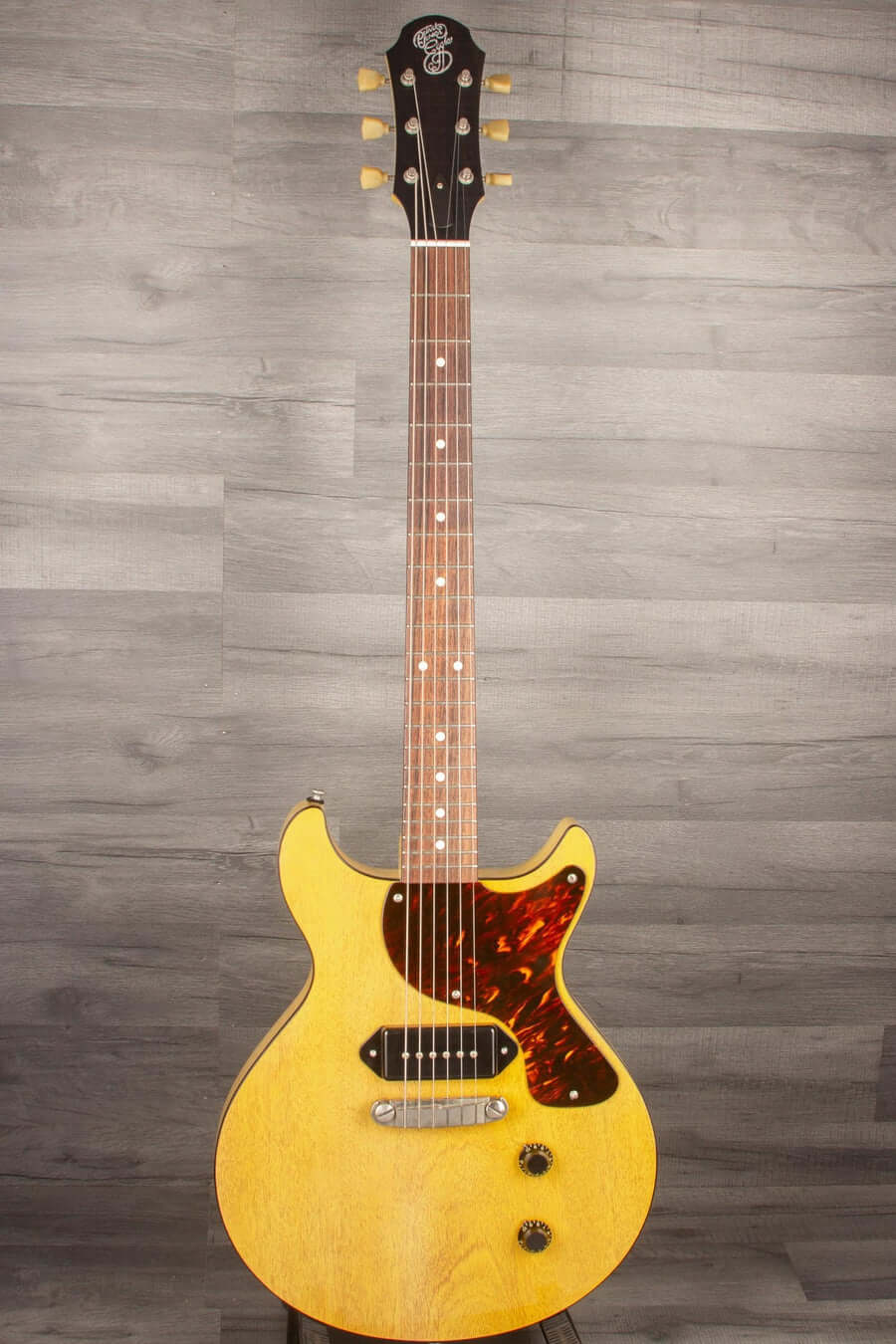 Patrick James Eggle Macon Junior DC Electric Guitar - TV Yellow s#30518