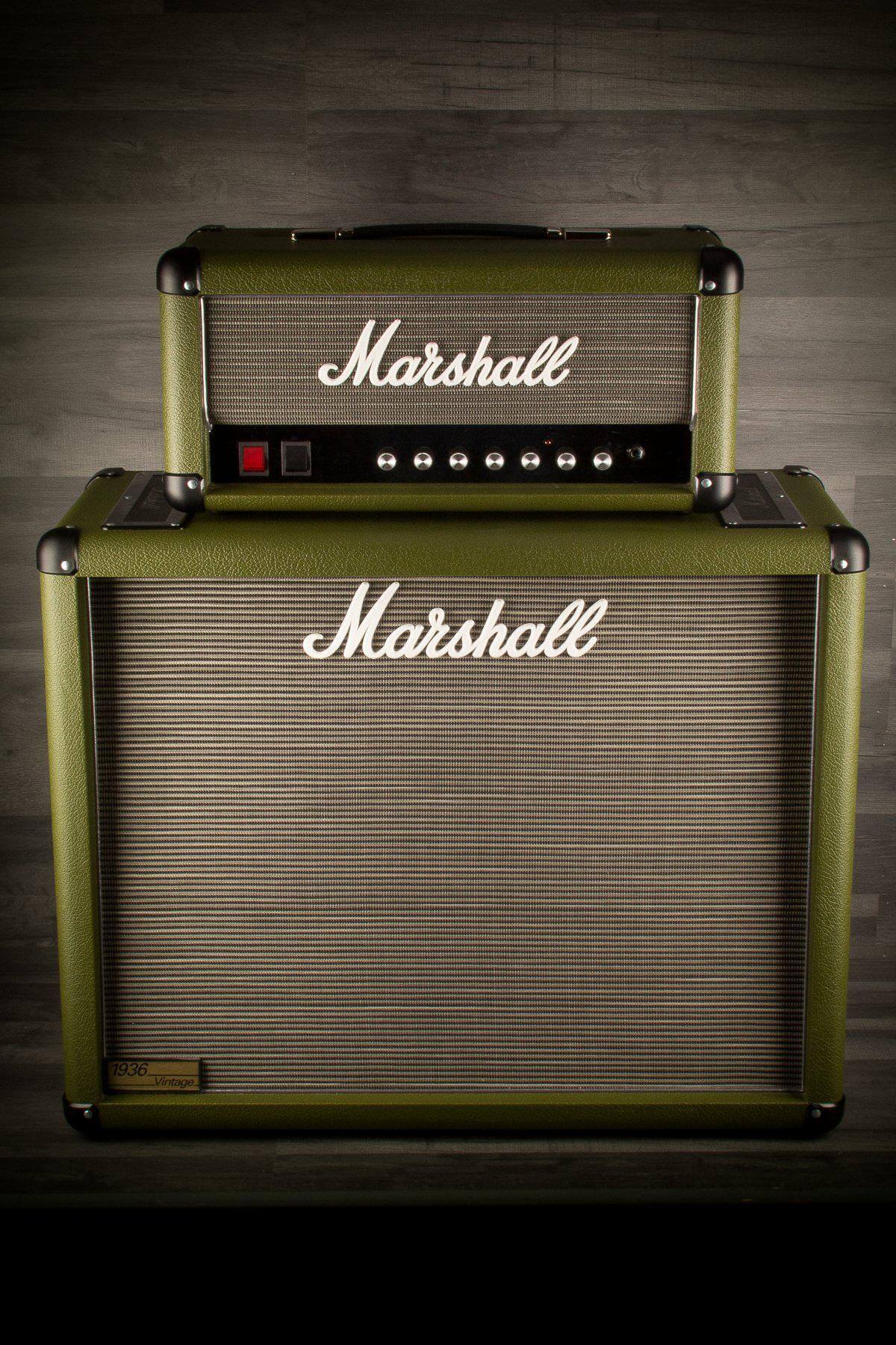 USED - Marshall 2525H Silver Jubilee Head & Cab - Custom Green Tolex