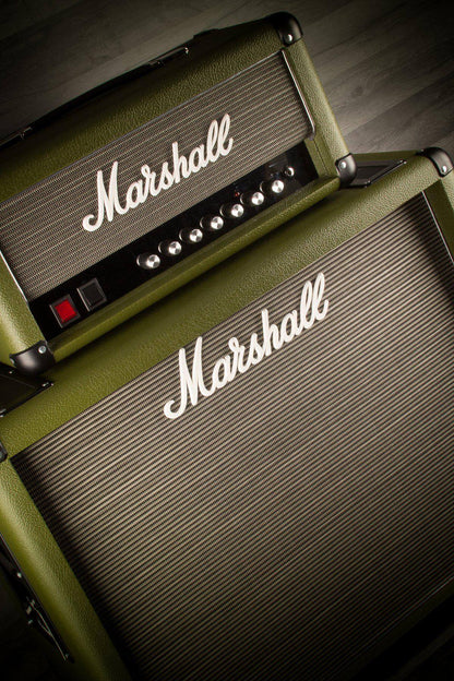 USED - Marshall 2525H Silver Jubilee Head & Cab - Custom Green Tolex