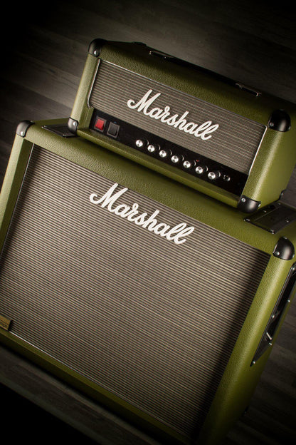 USED - Marshall 2525H Silver Jubilee Head & Cab - Custom Green Tolex