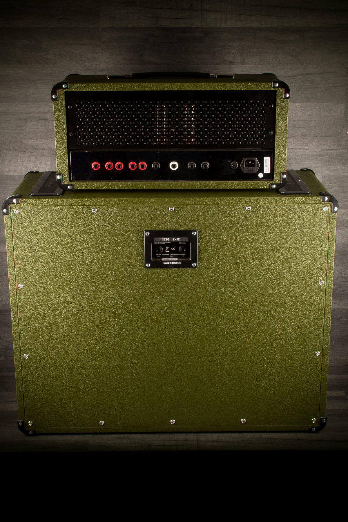 USED - Marshall 2525H Silver Jubilee Head & Cab - Custom Green Tolex