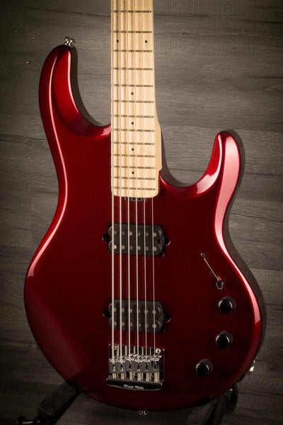 MusicMan Silhouette Bass 6, Maple Neck , Candy Red
