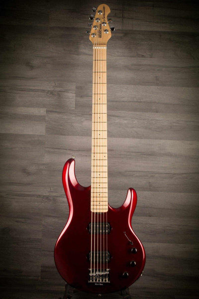 MusicMan Silhouette Bass 6, Maple Neck , Candy Red