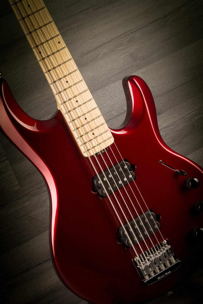 MusicMan Silhouette Bass 6, Maple Neck , Candy Red
