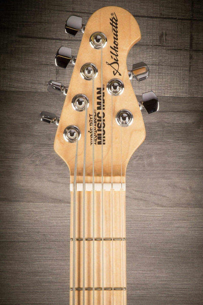 MusicMan Silhouette Bass 6, Maple Neck , Candy Red