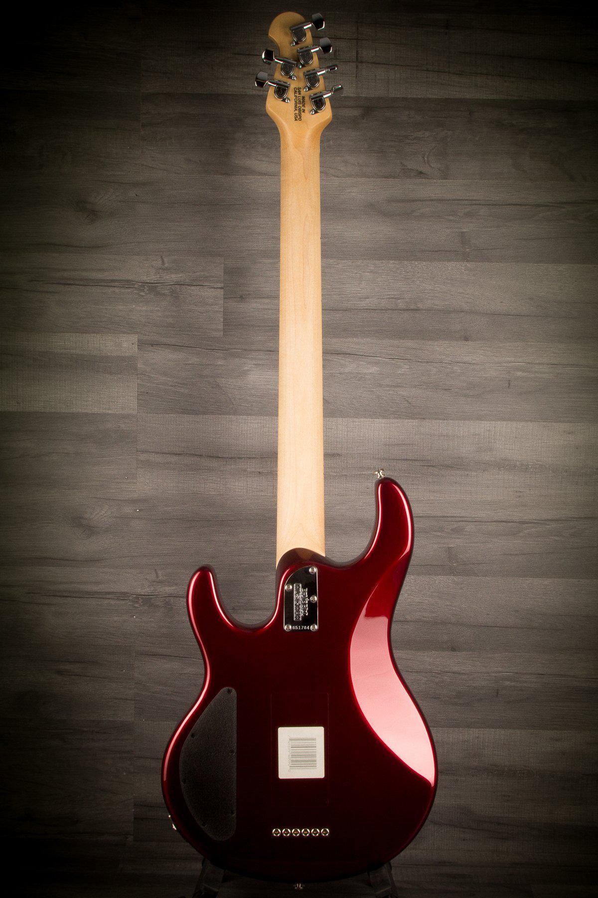 MusicMan Silhouette Bass 6, Maple Neck , Candy Red - MusicStreet