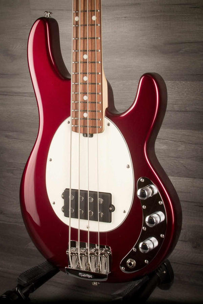 MusicMan StingRay Short Scale Bass Guitar - Raspberry Pearl