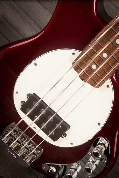 MusicMan StingRay Short Scale Bass Guitar - Raspberry Pearl