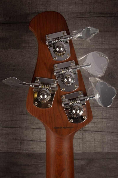 Sterling by MusicMan Stingray Bass Guitar - Black, Roasted Maple