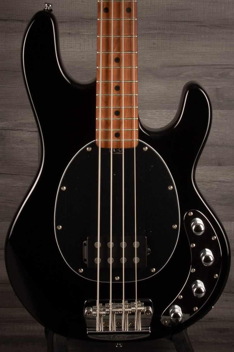 Sterling by MusicMan Stingray Bass Guitar - Black, Roasted Maple
