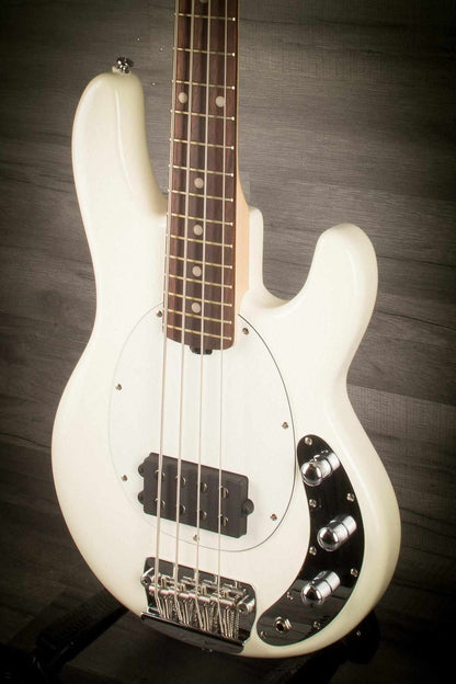 Sterling Stingray Short Scale Bass Guitar - Olympic White