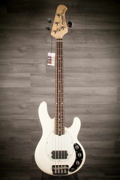 Sterling Stingray Short Scale Bass Guitar - Olympic White