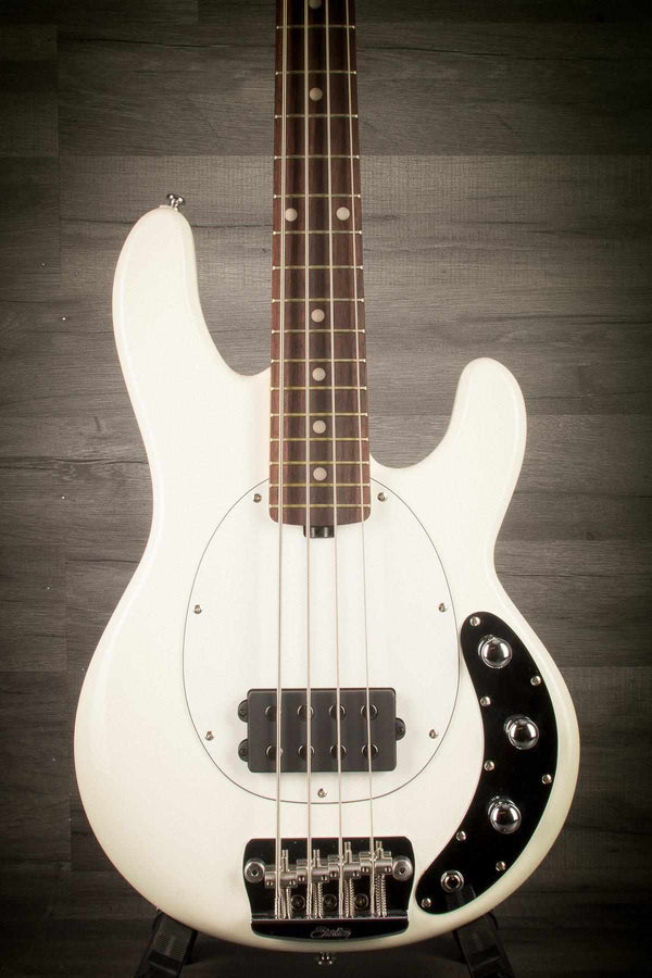 Sterling Stingray Short Scale Bass Guitar - Olympic White