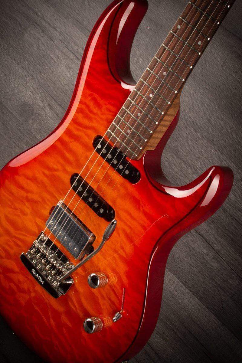 B Stock - Music Man Luke III Steve Lukather Signature HSS - Cherry Burst Quilt