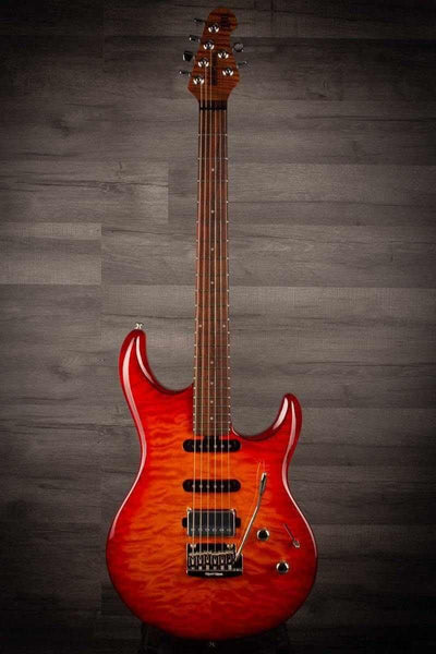 B Stock - Music Man Luke III Steve Lukather Signature HSS - Cherry Burst Quilt