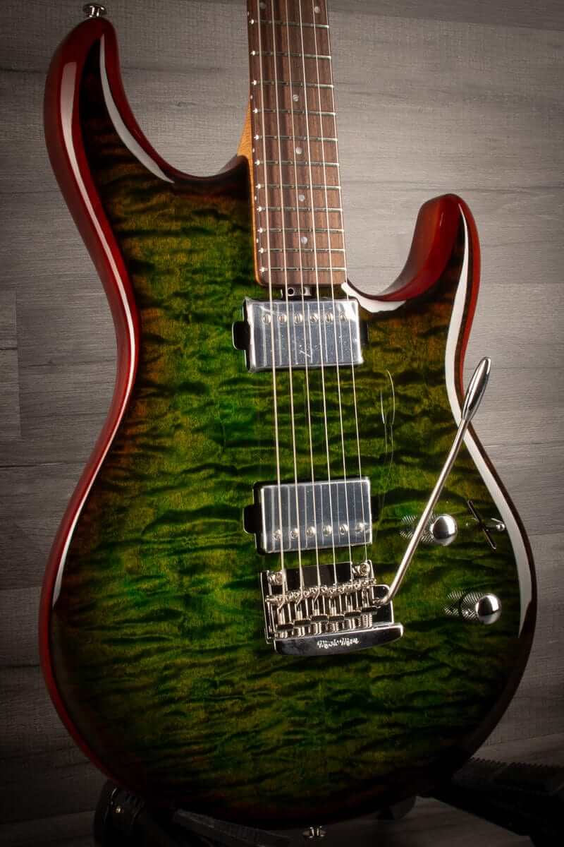 MusicMan Electric Guitar Music Man Luke III Steve Lukather Signature HH - Luscious Green Quilt