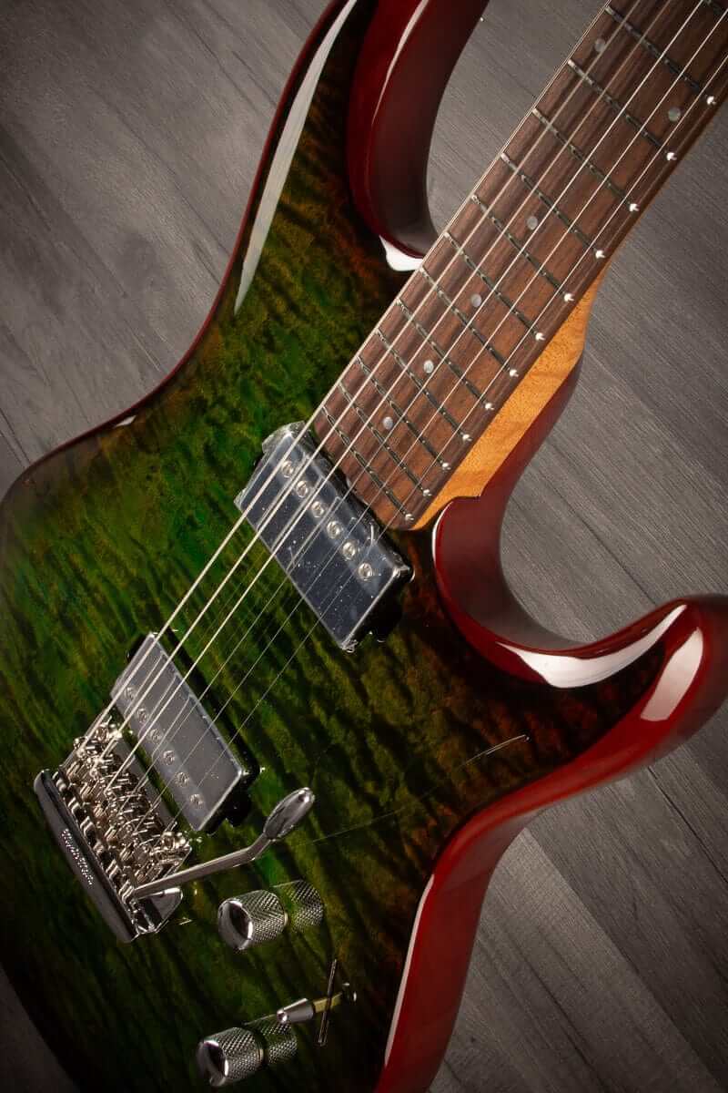 MusicMan Electric Guitar Music Man Luke III Steve Lukather Signature HH - Luscious Green Quilt