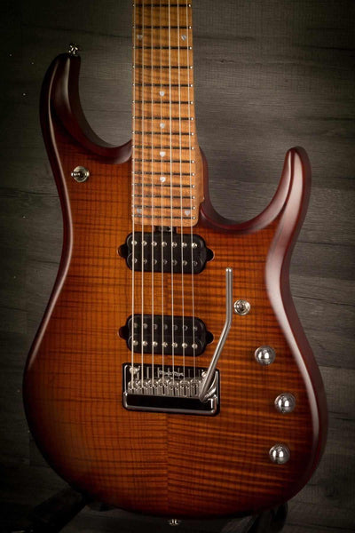 MusicMan JP15 7 String Sahara Burst Flame Maple