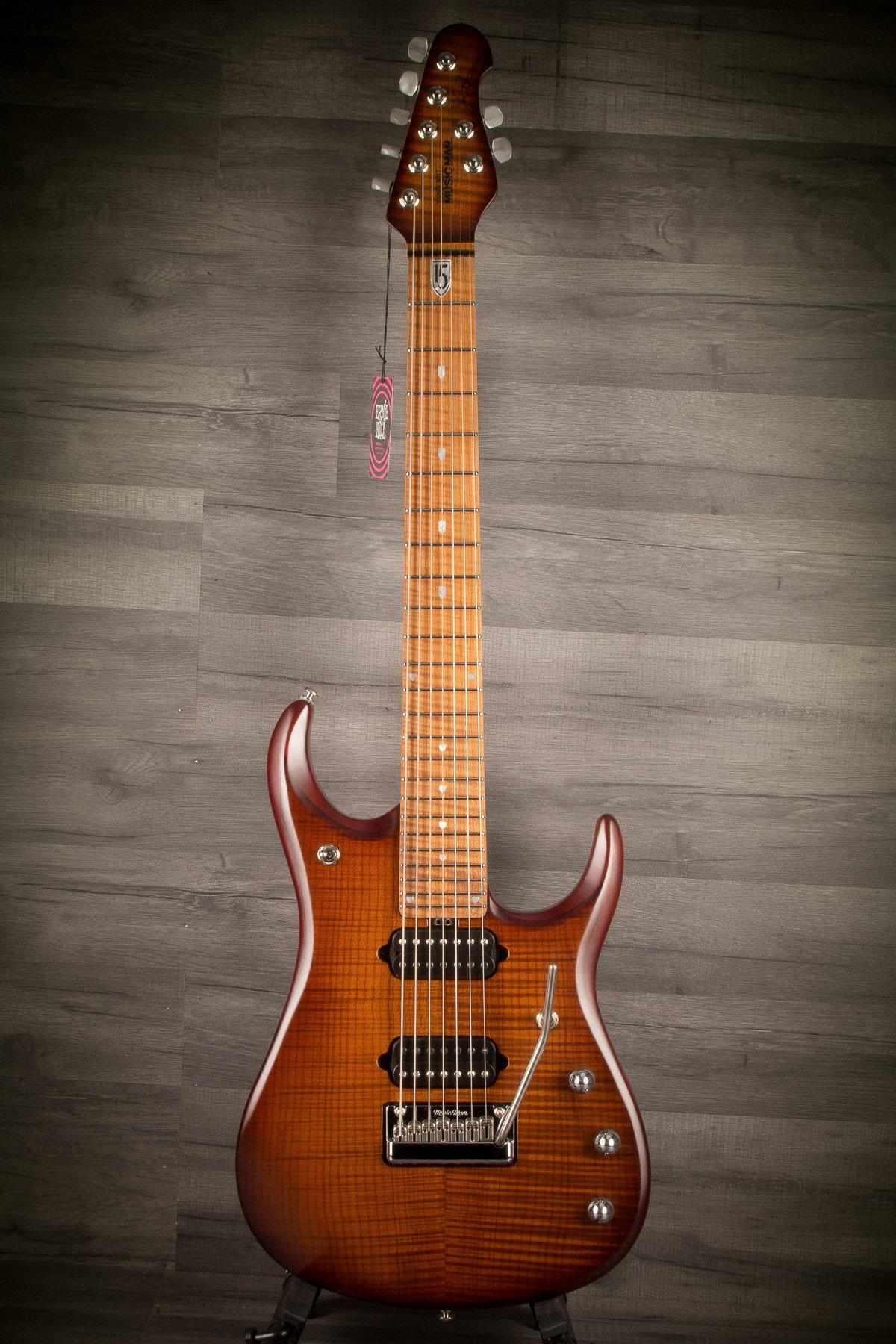 MusicMan JP15 7 String Sahara Burst Flame Maple
