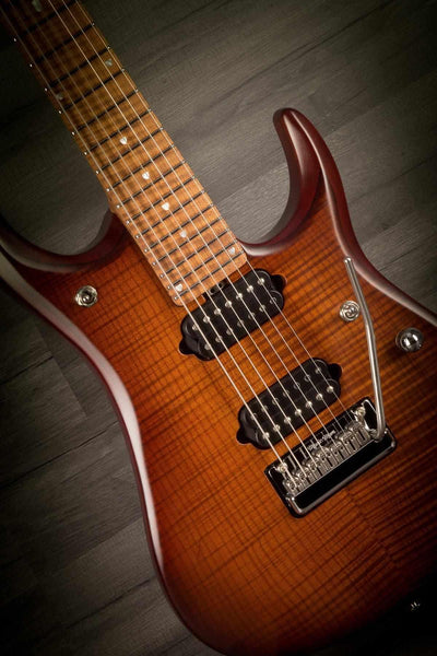 MusicMan JP15 7 String Sahara Burst Flame Maple