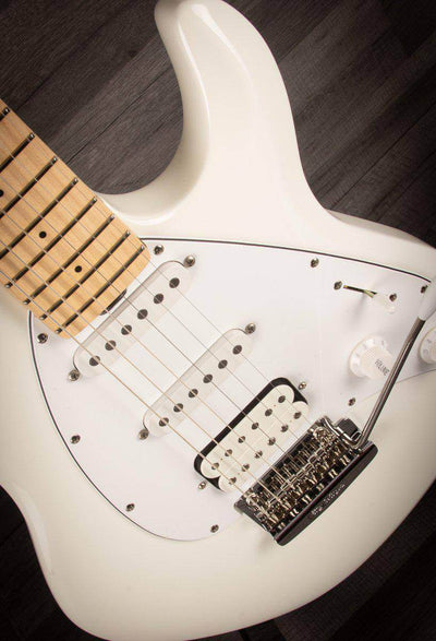 MusicMan Silhouette Special HSS Trem, White, Maple Neck