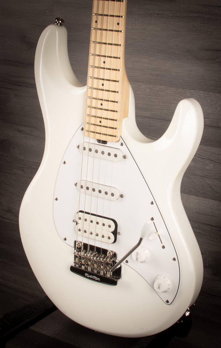 MusicMan Electric Guitar MusicMan Silhouette Special HSS Trem, White, Maple Neck