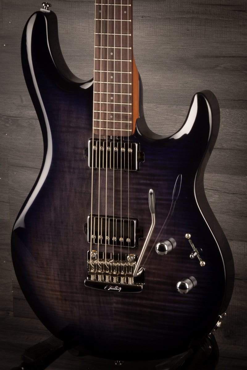 Sterling by Music Man Luke - Flame Top Blueberry Burst
