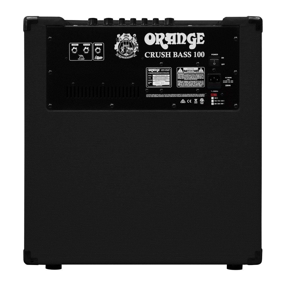 Orange Guitar Amplifier - Crush Bass 100 Combo (Black)