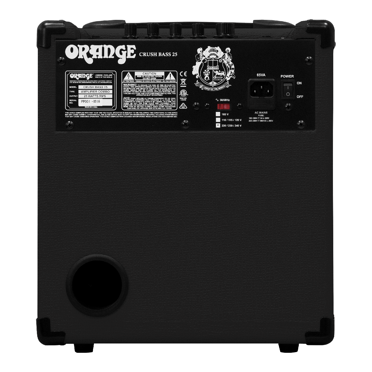 Orange Amplifier Orange Crush Bass 25 Combo, Black