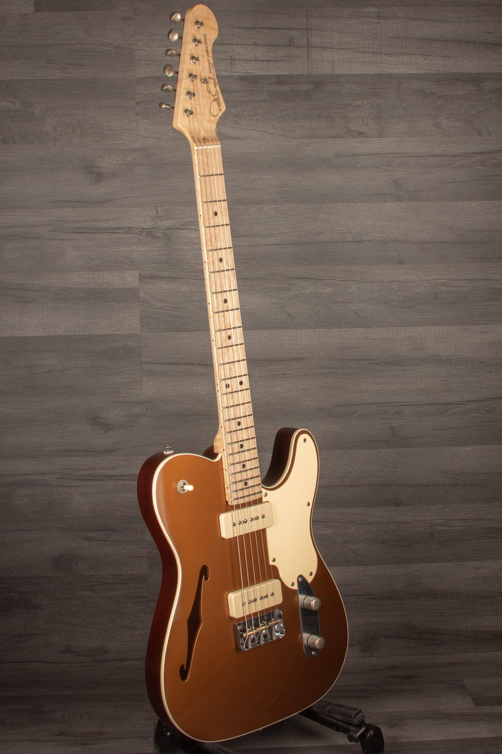 Patrick James Eggle 'OZ Thinline Electric Guitar - Firemist Gold s#30948