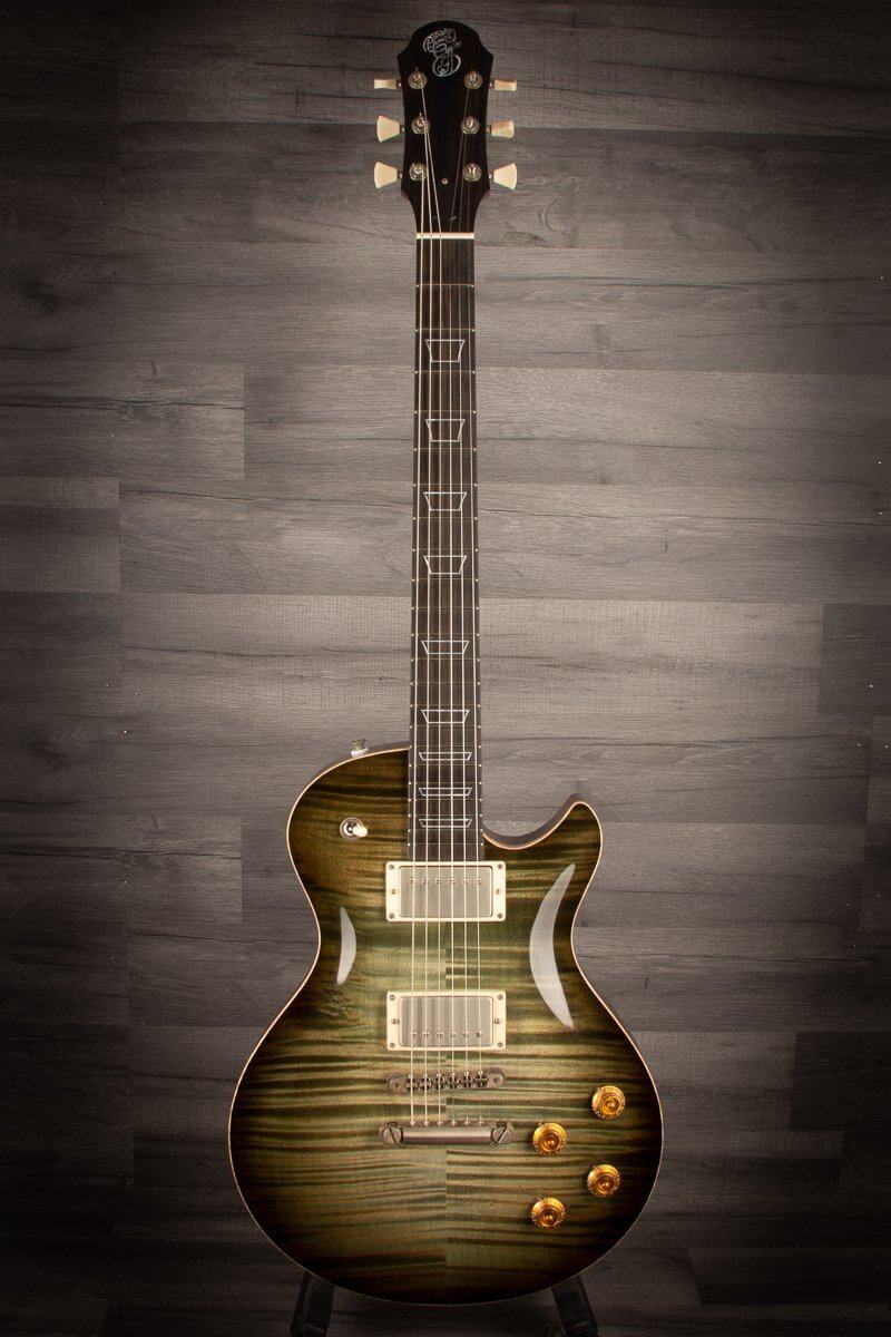 Patrick James Eggle Macon Carved Top -Forest Green Burst