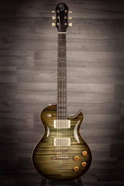 Patrick James Eggle Macon Carved Top -Forest Green Burst