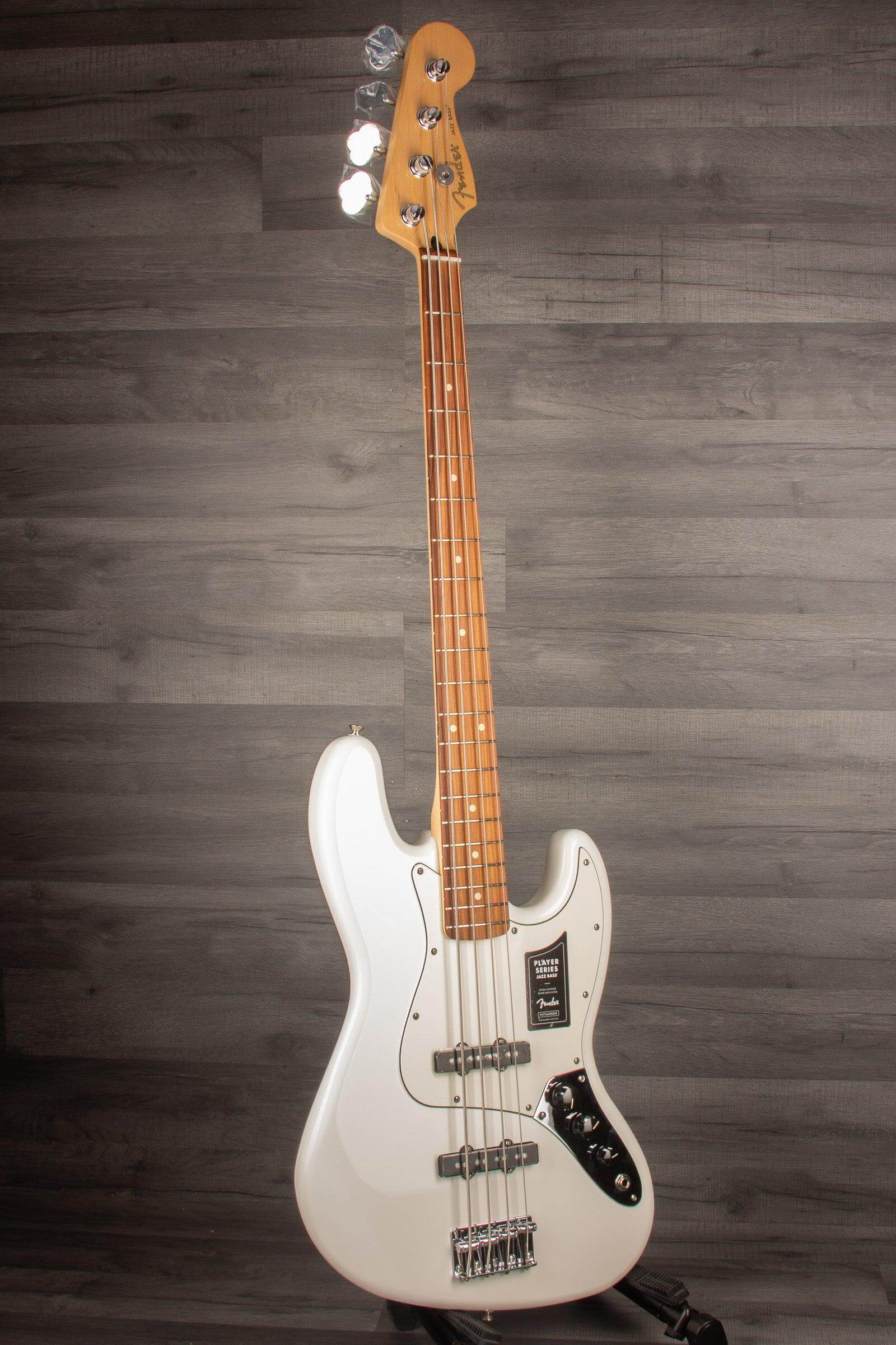 Fender Player Jazz Bass Guitar, Pau Ferro Fingerboard - Polar White