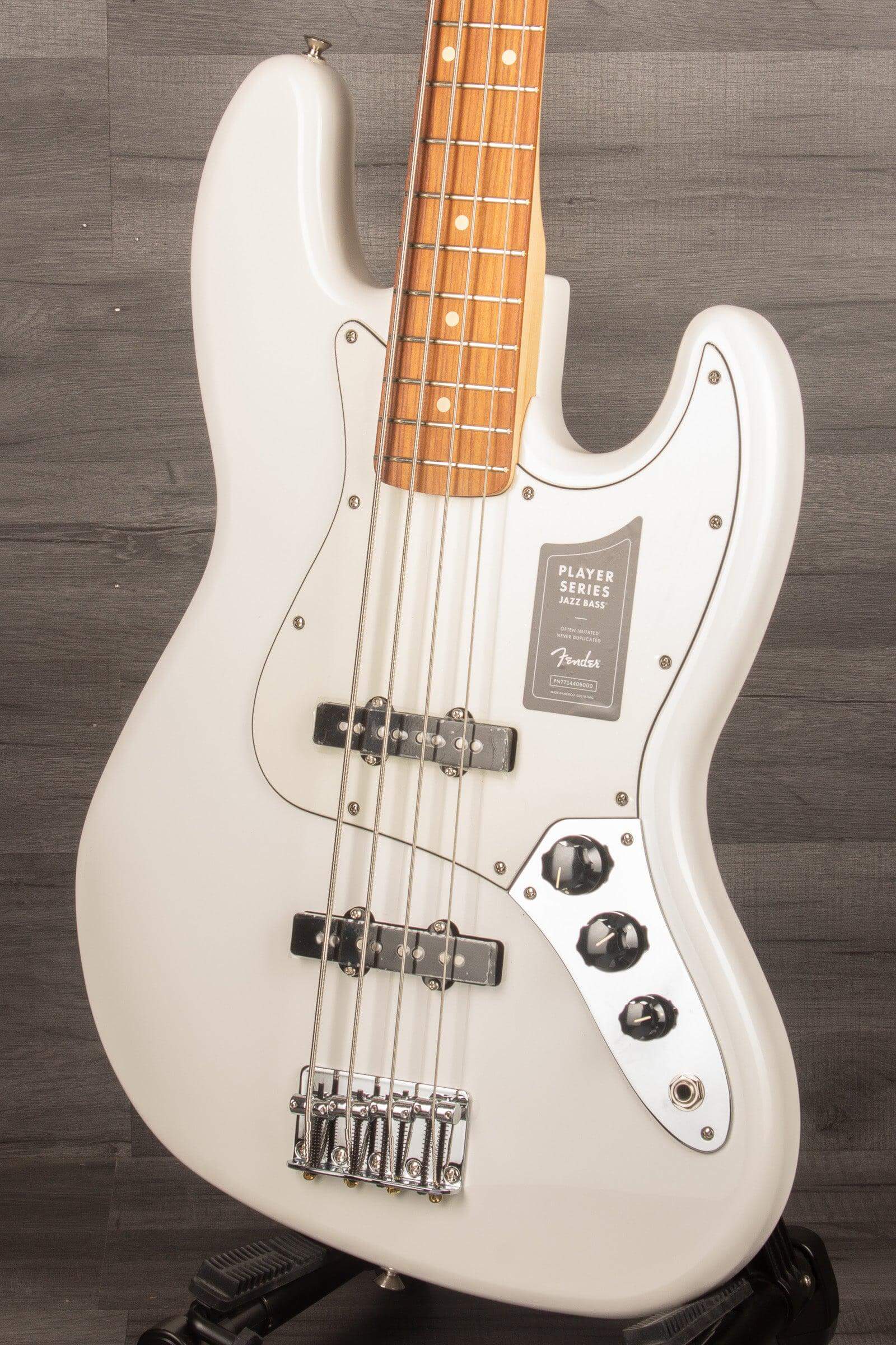 Fender Player Jazz Bass Guitar, Pau Ferro Fingerboard - Polar White