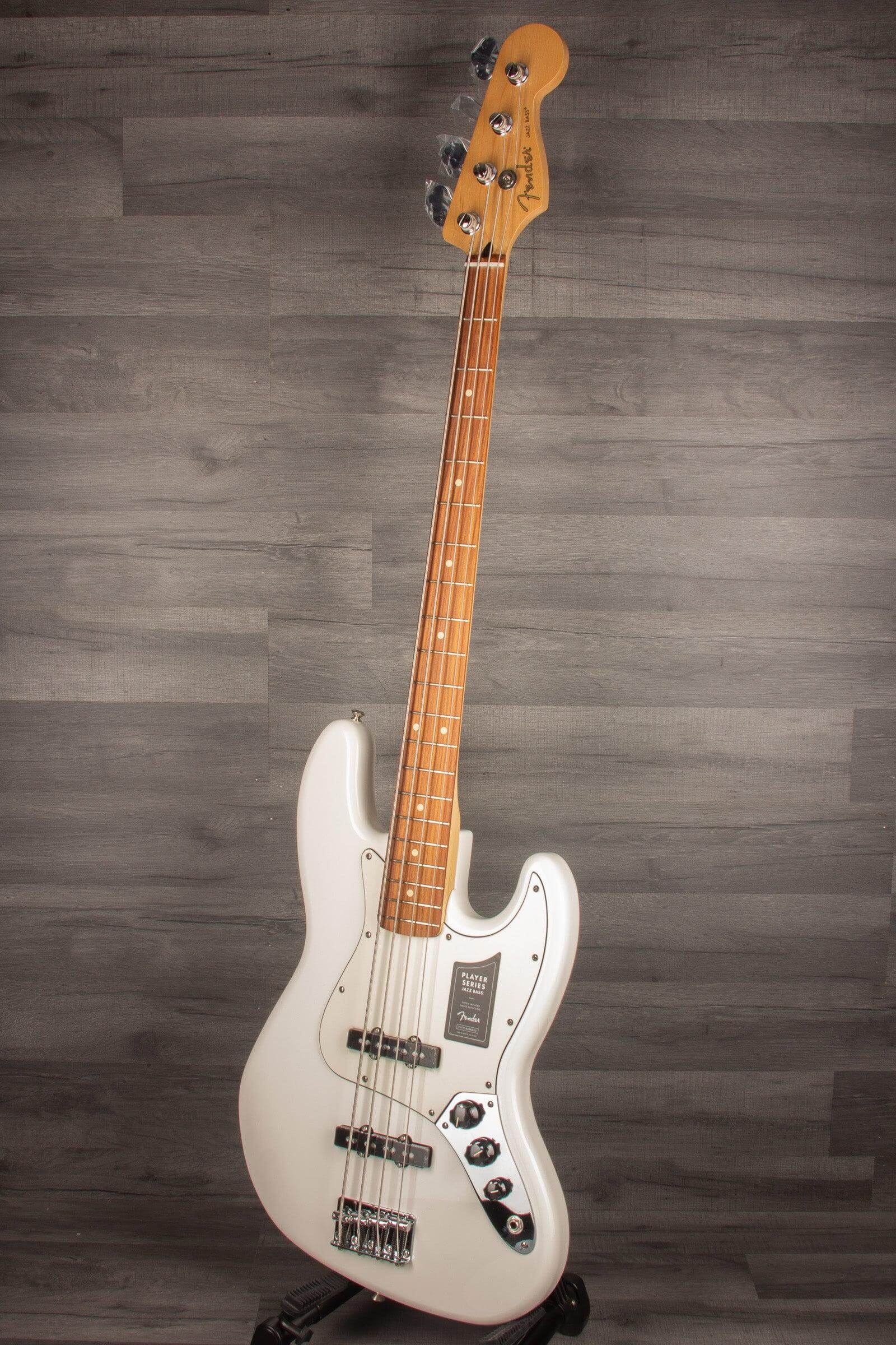 Fender Player Jazz Bass Guitar, Pau Ferro Fingerboard - Polar White