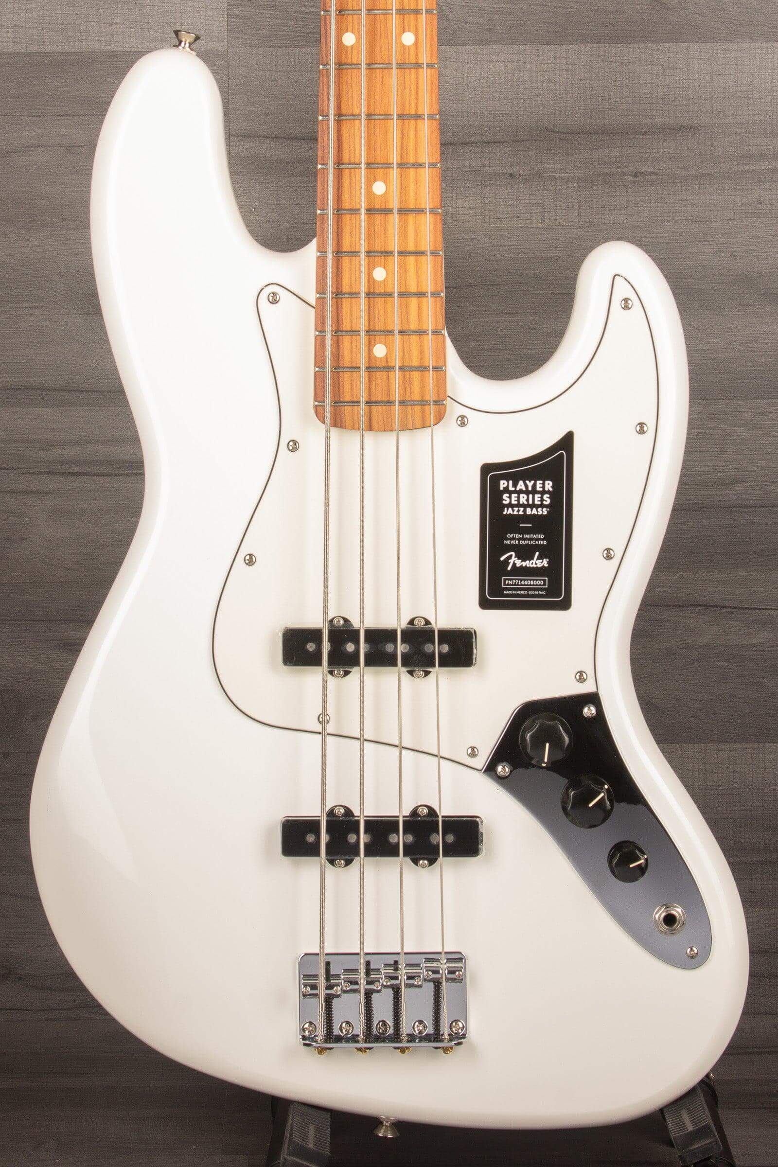 Fender Player Jazz Bass Guitar, Pau Ferro Fingerboard - Polar White