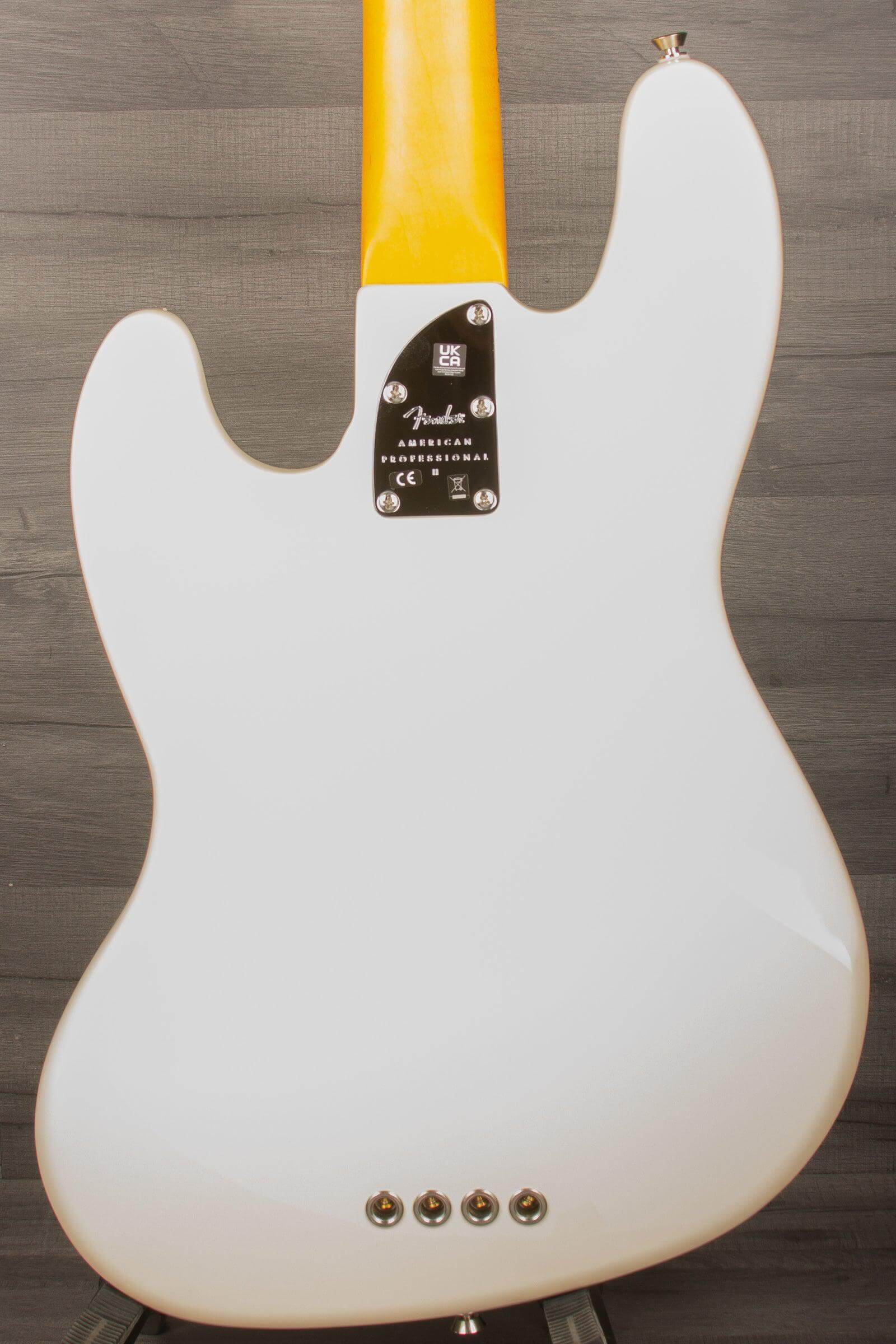 Fender American Professional II Jazz Bass Guitar, Maple Neck - Olympic White