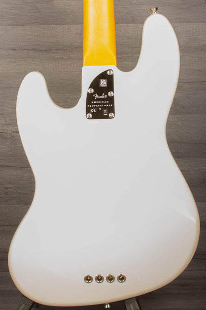 Fender American Professional II Jazz Bass Guitar, Maple Neck - Olympic White
