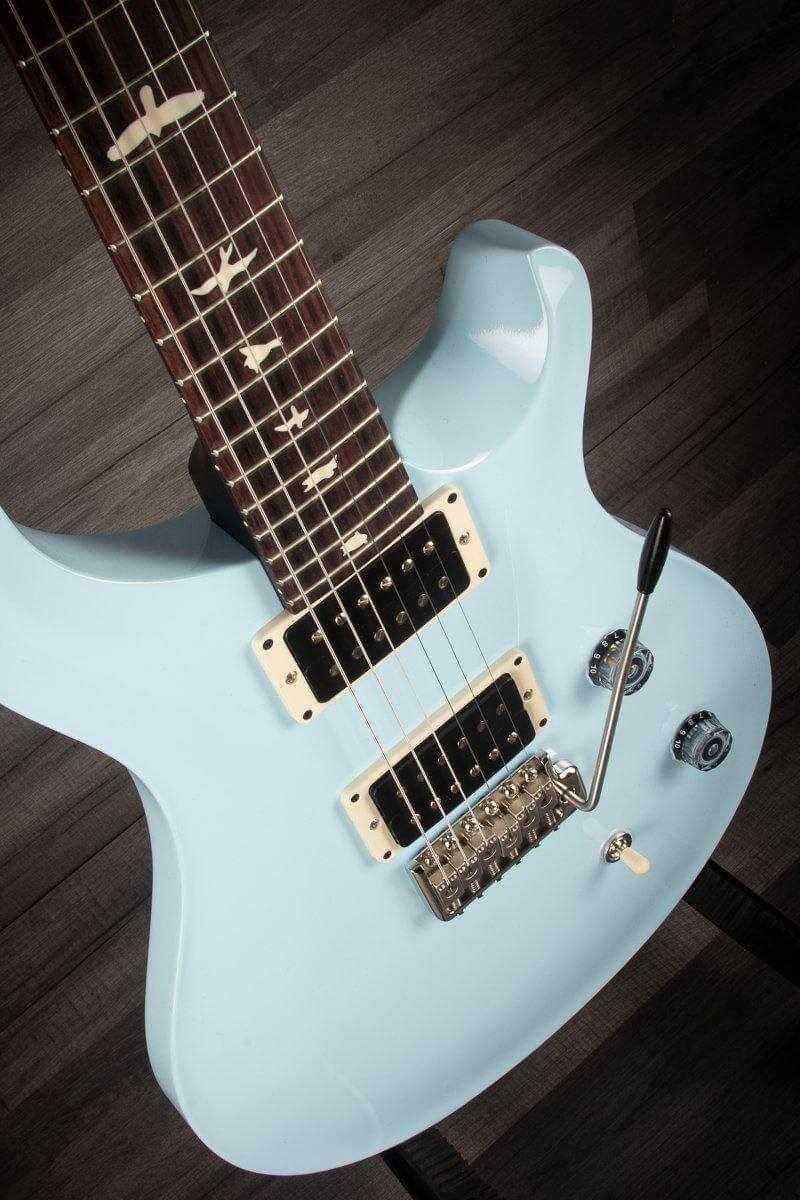 PRS CE24 Gloss Baby Blue, Blackout Neck