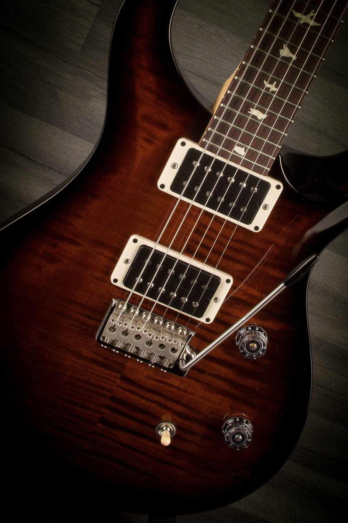 PRS CE24 Gloss Flame Electric Guitar - Burnt Amber