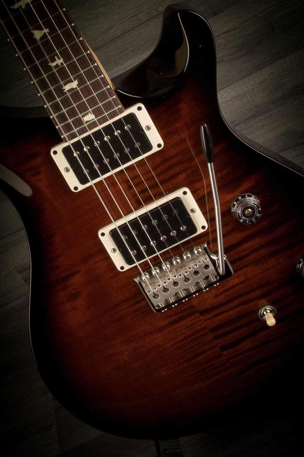 PRS CE24 Gloss Flame Electric Guitar - Burnt Amber