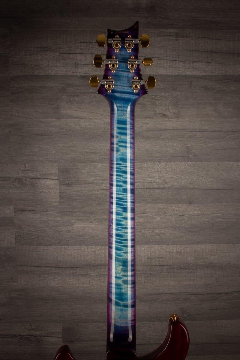 PRS Custom 24 10 top quilt Aquablue Purple Burst, Maple neck s#0328686 - MusicStreet