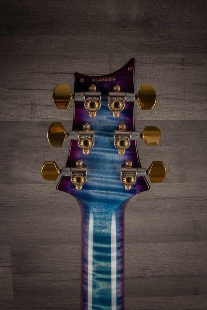 PRS Custom 24 10 top quilt Aquablue Purple Burst, Maple neck s#0328686