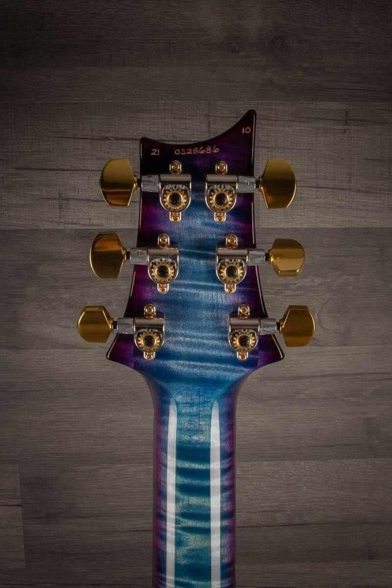 PRS Custom 24 10 top quilt Aquablue Purple Burst, Maple neck s#0328686