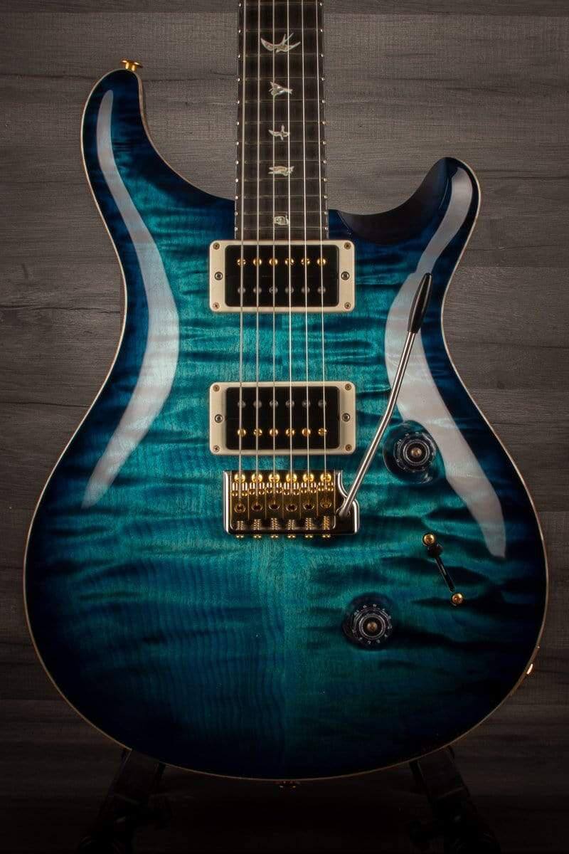 PRS Custom 24 10 top Quilt Cobalt Blue, maple neck s#0325772 - MusicStreet