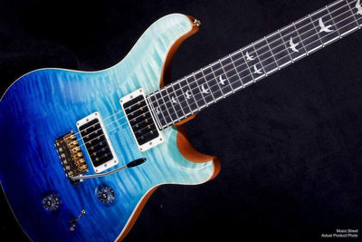 PRS - Custom 24 30Th Anniversary Wood Library, Blue Fade Satin S#221406