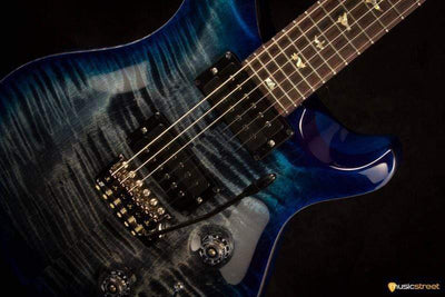 PRS Custom 24 Wood Library Charcoal Blueburst #236174 2017