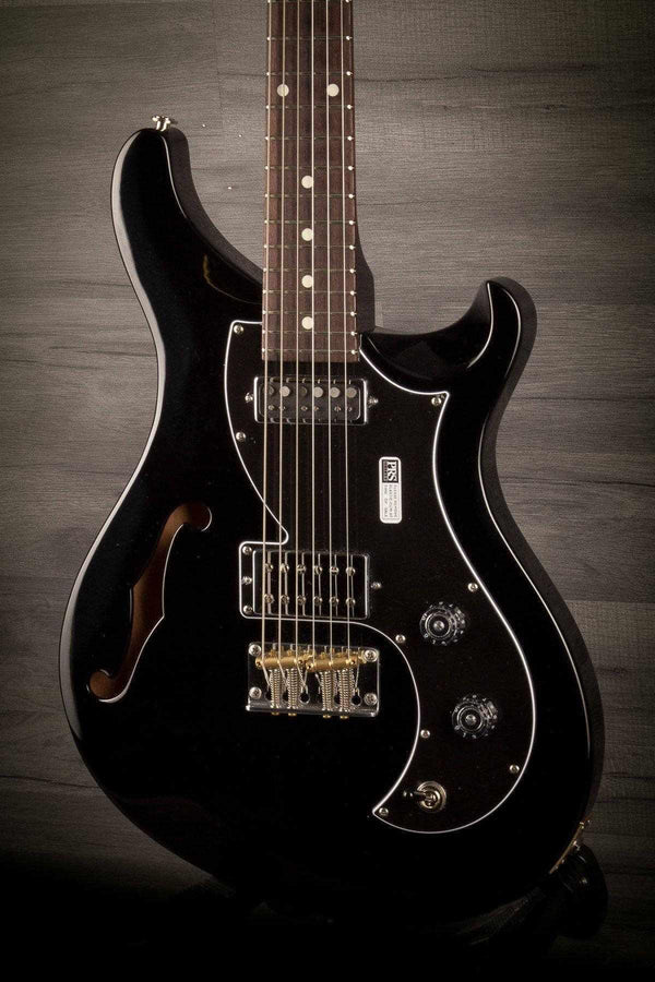 PRS S2 Vela Semi-Hollow Electric Guitar - Black with Dot Inlays