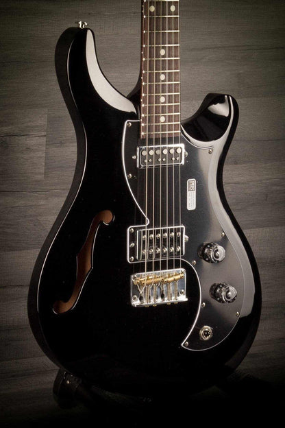 PRS S2 Vela Semi-Hollow Electric Guitar - Black with Dot Inlays