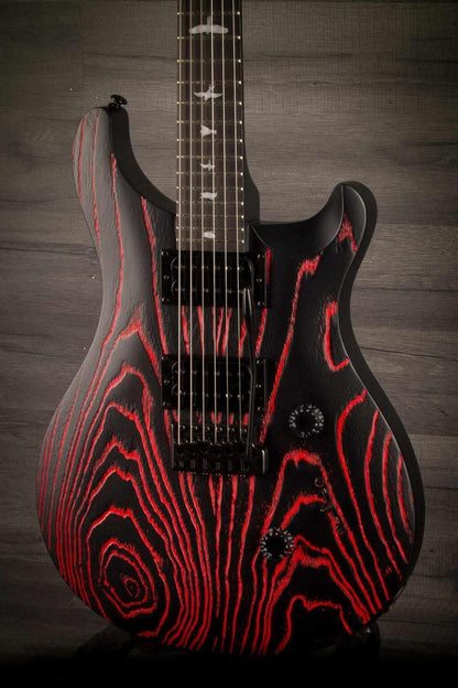 PRS SE Custom 24 Swamp Ash Sand Blasted Fire Red